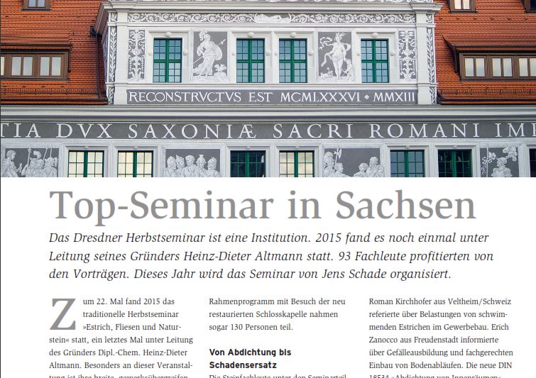 Fachzeitschrift Naturstein - 22. Herbstseminar Naturstein